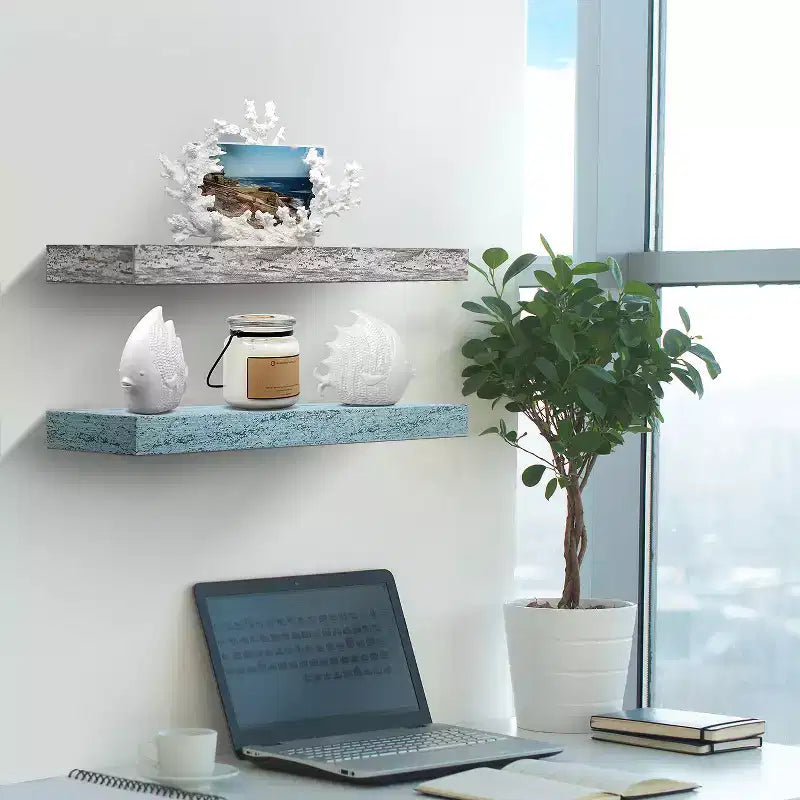 Sorbus Confezione da 2 Mensole Fluttuanti Rettangolari da 40 cm – per l'Arredamento della Casa per Esporre Trofei, Libri, Cornici e Altro Ancora