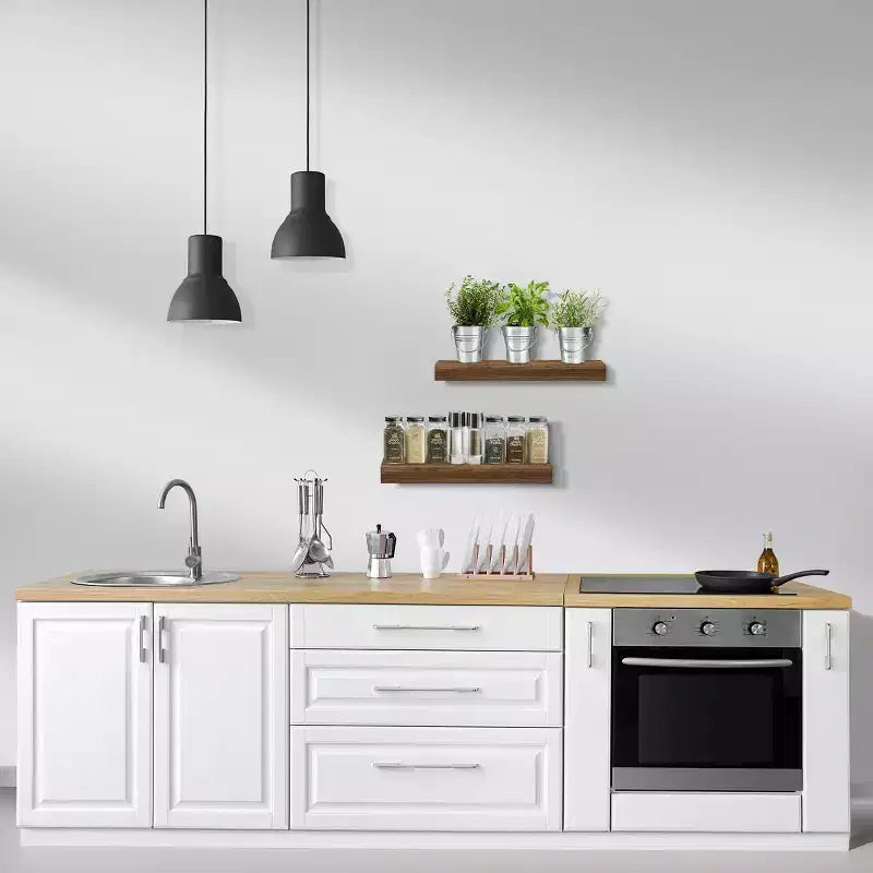 Sorbus Confezione da 2 Mensole Fluttuanti Rettangolari da 40 cm – per l'Arredamento della Casa per Esporre Trofei, Libri, Cornici e Altro Ancora