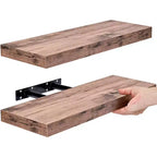 Sorbus Confezione da 2 Mensole Fluttuanti Rettangolari da 40 cm – per l'Arredamento della Casa per Esporre Trofei, Libri, Cornici e Altro Ancora