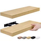 Sorbus Confezione da 2 Mensole Fluttuanti Rettangolari da 40 cm – per l'Arredamento della Casa per Esporre Trofei, Libri, Cornici e Altro Ancora