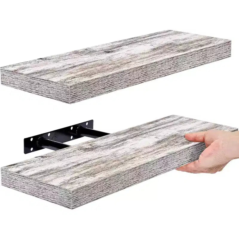 Sorbus Confezione da 2 Mensole Fluttuanti Rettangolari da 40 cm – per l'Arredamento della Casa per Esporre Trofei, Libri, Cornici e Altro Ancora