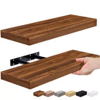 Sorbus Confezione da 2 Mensole Fluttuanti Rettangolari da 40 cm – per l'Arredamento della Casa per Esporre Trofei, Libri, Cornici e Altro Ancora