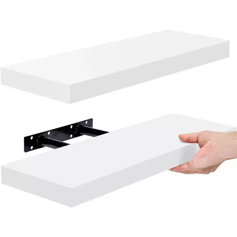 Sorbus Confezione da 2 Mensole Fluttuanti Rettangolari da 40 cm – per l'Arredamento della Casa per Esporre Trofei, Libri, Cornici e Altro Ancora