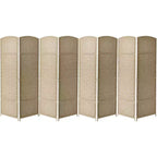 Sorbus 8 Panel Extra Wide Room Divider 6 ft. Tall - Privacy Screen, Extra Wide Double Hinged Panels, Diamond Double-Weaved