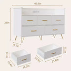 COZONY Cassettiera in legno a 5 cassetti con mensola espositiva, mobile contenitore moderno per camera da letto, soggiorno, ingresso