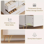 COZONY Cassettiera in legno a 5 cassetti con mensola espositiva, mobile contenitore moderno per camera da letto, soggiorno, ingresso