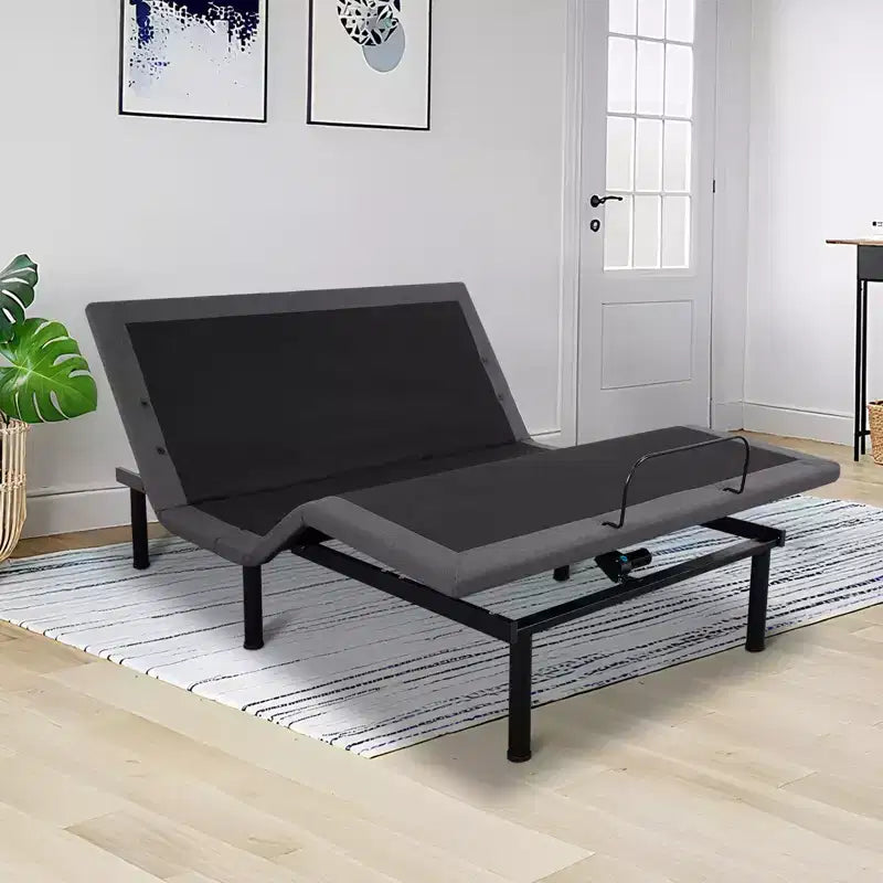 Base letto regolabile con funzione massaggio - Base letto elettrica, luce notturna a LED sotto il letto, preset zero-G/anti-russamento/memoria