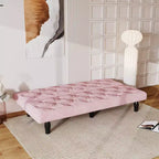 MAYEERTY Divano Letto Trasformabile in Velluto per Soggiorno, Appartamento, Camera da Letto, Rosa