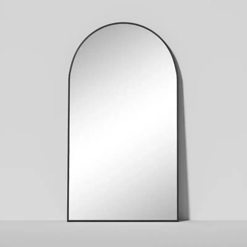 MAYEERTY 71 inch Full Length Mirror Archede Aluminum Alloy Frame Floor Mirror with Bracket Black
