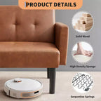 Divano letto futon convertibile 75,5", divano futon di metà secolo, divano reclinabile regolabile a 3 posizioni, reclinabile moderno con gambe, facile da pulire
