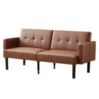 Divano letto futon convertibile 75,5", divano futon di metà secolo, divano reclinabile regolabile a 3 posizioni, reclinabile moderno con gambe, facile da pulire