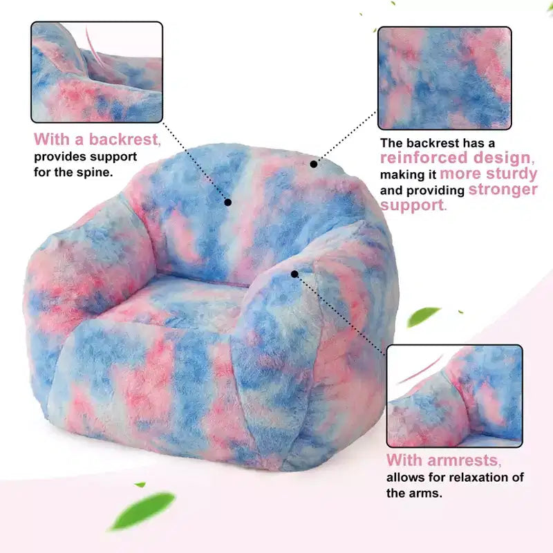 Pouf a Sacco per Adulti, Poltrona Lounge in Peluche con Pelliccia Sintetica e Memory Foam, Poltrona a Sacco Ergonomica, Poltrona a Sacco Accogliente e Morbida, per Dormitorio, Soggiorno