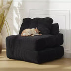 COZONY Divano Letto Pieghevole 3-in-1 con Cuscino, Poltrona Letto Trasformabile 34", Materasso Portatile Senza Struttura con Supporto Lombare, Nessun Montaggio Richiesto