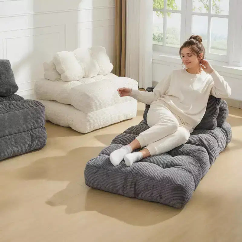 COZONY Divano Letto Pieghevole 3-in-1 con Cuscino, Poltrona Letto Trasformabile 34", Materasso Portatile Senza Struttura con Supporto Lombare, Nessun Montaggio Richiesto