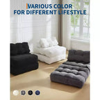 COZONY Divano Letto Pieghevole 3-in-1 con Cuscino, Poltrona Letto Trasformabile 34", Materasso Portatile Senza Struttura con Supporto Lombare, Nessun Montaggio Richiesto