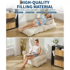 COZONY Divano Letto Pieghevole 3-in-1 con Cuscino, Poltrona Letto Trasformabile 34", Materasso Portatile Senza Struttura con Supporto Lombare, Nessun Montaggio Richiesto