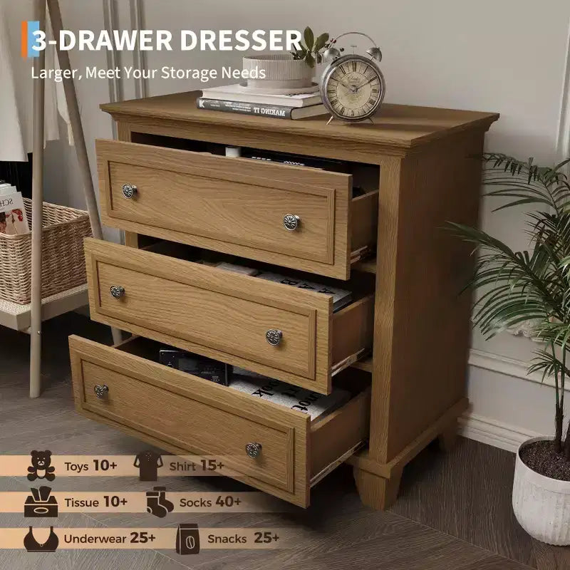 GustoWave Comò a 3/6/7 Cassetti, Mobile Contenitore in Legno con Raffinate Maniglie in Metallo, Comò dal Design Moderno per Camera da Letto, Soggiorno, Ingresso