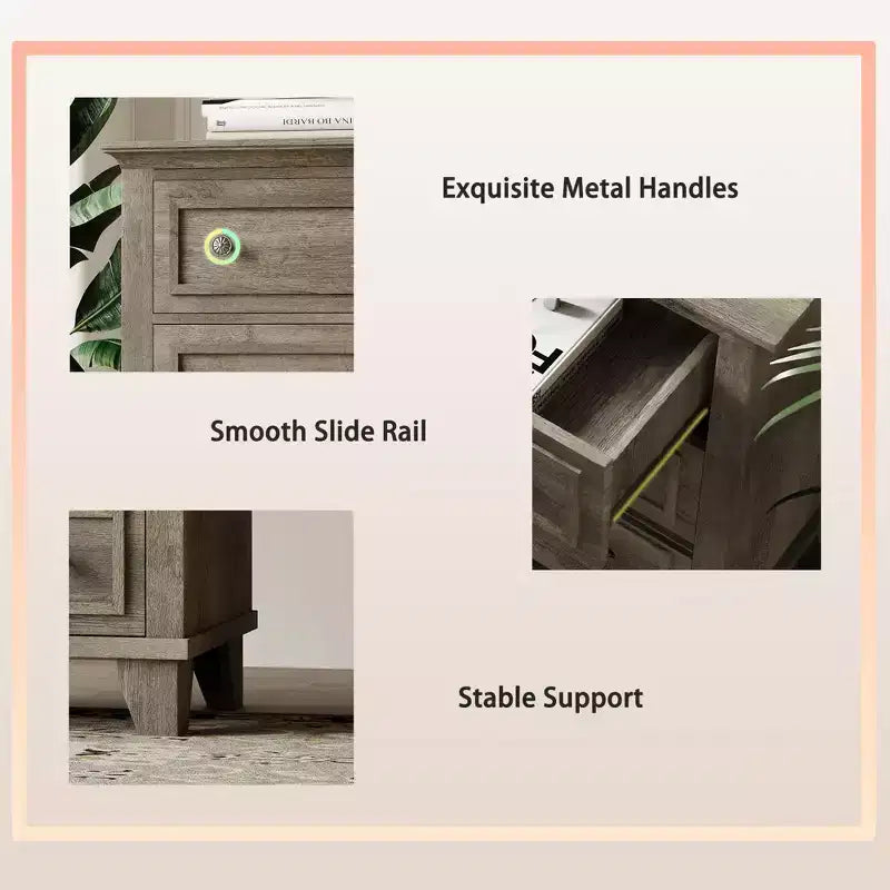 GustoWave Comò a 3/6/7 Cassetti, Mobile Contenitore in Legno con Raffinate Maniglie in Metallo, Comò dal Design Moderno per Camera da Letto, Soggiorno, Ingresso