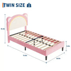 Struttura letto singolo, imbottita a piattaforma con testiera regolabile e LED smart, supporto a doghe in legno, nessun materasso a molle richiesto.