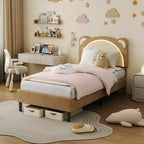 Struttura letto singolo, imbottita a piattaforma con testiera regolabile e LED smart, supporto a doghe in legno, nessun materasso a molle richiesto.