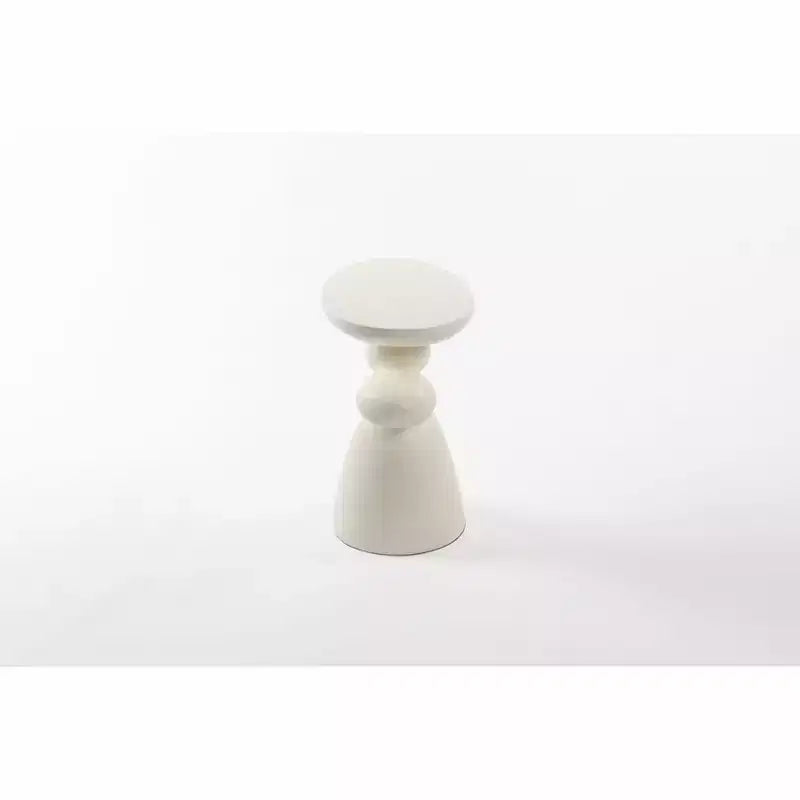 Okak Tavolino Decorativo Elegante, Tavolino da Divano in Fibra di Vetro con Piedistallo, Tavolino Decorativo per Soggiorno, Camera da Letto, Camera degli Ospiti