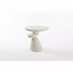 Okak Tavolino Decorativo Elegante, Tavolino da Divano in Fibra di Vetro con Piedistallo, Tavolino Decorativo per Soggiorno, Camera da Letto, Camera degli Ospiti