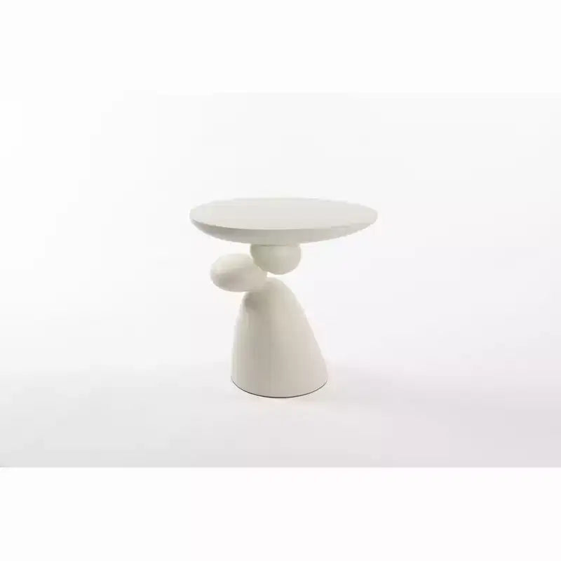 Okak Tavolino Decorativo Elegante, Tavolino da Divano in Fibra di Vetro con Piedistallo, Tavolino Decorativo per Soggiorno, Camera da Letto, Camera degli Ospiti