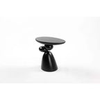 Okak Tavolino Decorativo Elegante, Tavolino da Divano in Fibra di Vetro con Piedistallo, Tavolino Decorativo per Soggiorno, Camera da Letto, Camera degli Ospiti