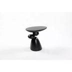 Okak Tavolino Decorativo Elegante, Tavolino da Divano in Fibra di Vetro con Piedistallo, Tavolino Decorativo per Soggiorno, Camera da Letto, Camera degli Ospiti