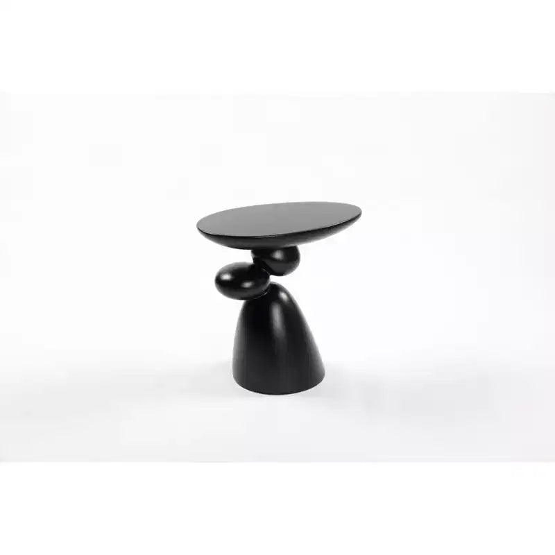 Okak Tavolino Decorativo Elegante, Tavolino da Divano in Fibra di Vetro con Piedistallo, Tavolino Decorativo per Soggiorno, Camera da Letto, Camera degli Ospiti