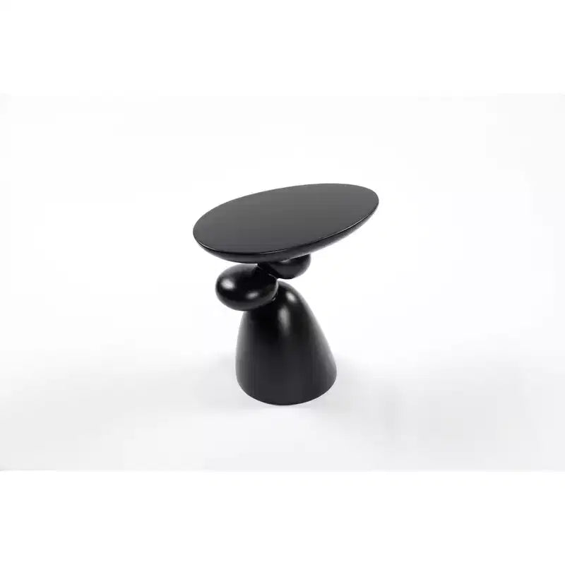 Okak Tavolino Decorativo Elegante, Tavolino da Divano in Fibra di Vetro con Piedistallo, Tavolino Decorativo per Soggiorno, Camera da Letto, Camera degli Ospiti