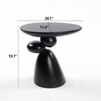 Okak Tavolino Decorativo Elegante, Tavolino da Divano in Fibra di Vetro con Piedistallo, Tavolino Decorativo per Soggiorno, Camera da Letto, Camera degli Ospiti