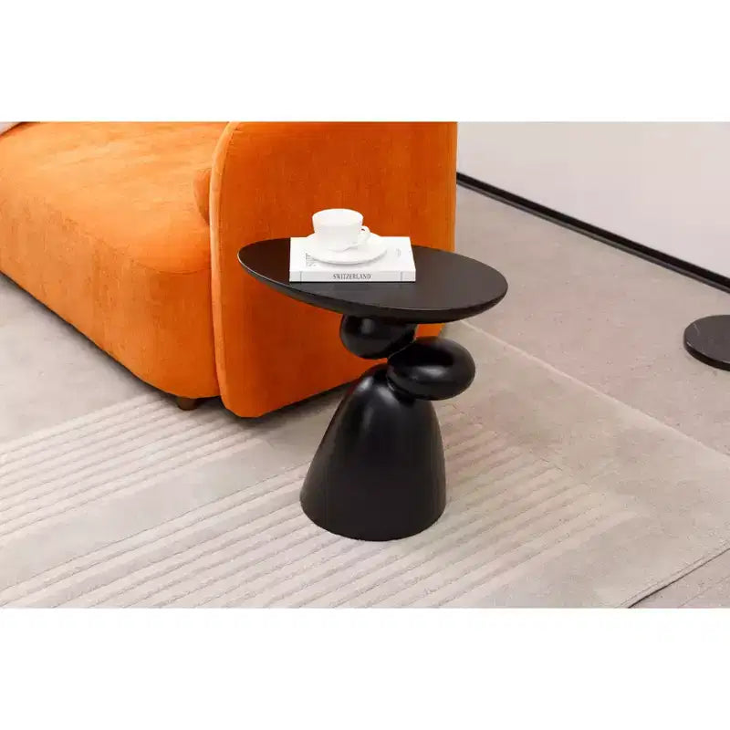 Okak Tavolino Decorativo Elegante, Tavolino da Divano in Fibra di Vetro con Piedistallo, Tavolino Decorativo per Soggiorno, Camera da Letto, Camera degli Ospiti