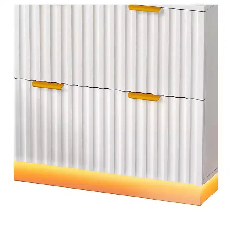 Schedario laterale a 2 cassetti con luce LED, schedario per ufficio, schedario per casa e ufficio, per documenti formato Letter, Legal, A4