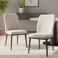 Ora Maison Medieval Style Dining Chairs Set, Upholstered Seat with Padded Cushion, Wooden Frame & Legs, Easy Assembly Accent Chairs for Dining Room