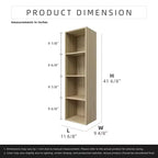 Libreria Etagere a 4 Ripiani in Legno Homez da 41,81 Pollici di Altezza