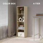 Libreria Etagere a 4 Ripiani in Legno Homez da 41,81 Pollici di Altezza