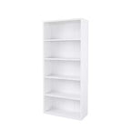 Libreria etagere Homez in legno da 134 cm con 5 ripiani regolabili