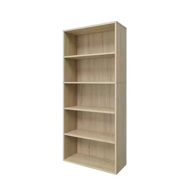 Libreria etagere Homez in legno da 134 cm con 5 ripiani regolabili
