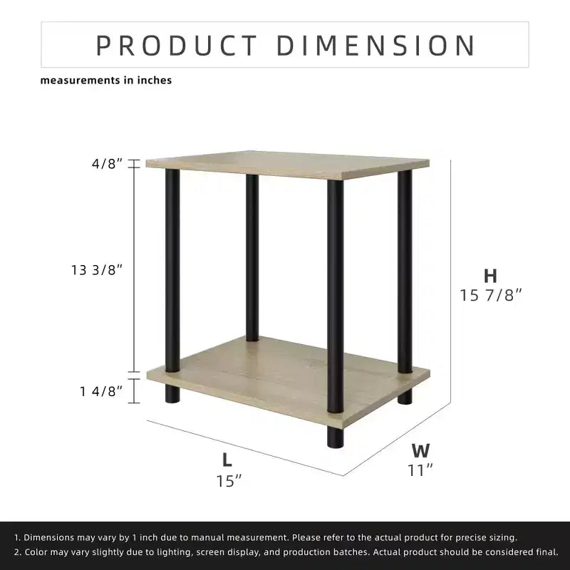 Scaffale domestico in legno a 2 ripiani Homez (38 cm L x 40,3 cm A x 28 cm P)
