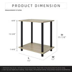 Scaffale domestico in legno a 2 ripiani Homez (38 cm L x 40,3 cm A x 28 cm P)