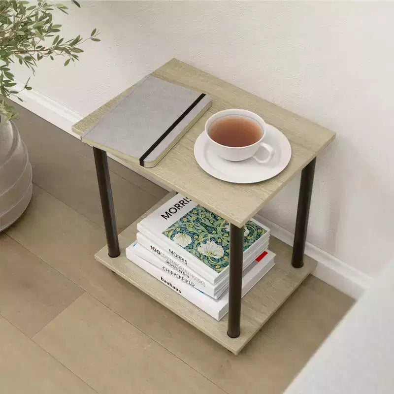 Scaffale domestico in legno a 2 ripiani Homez (38 cm L x 40,3 cm A x 28 cm P)