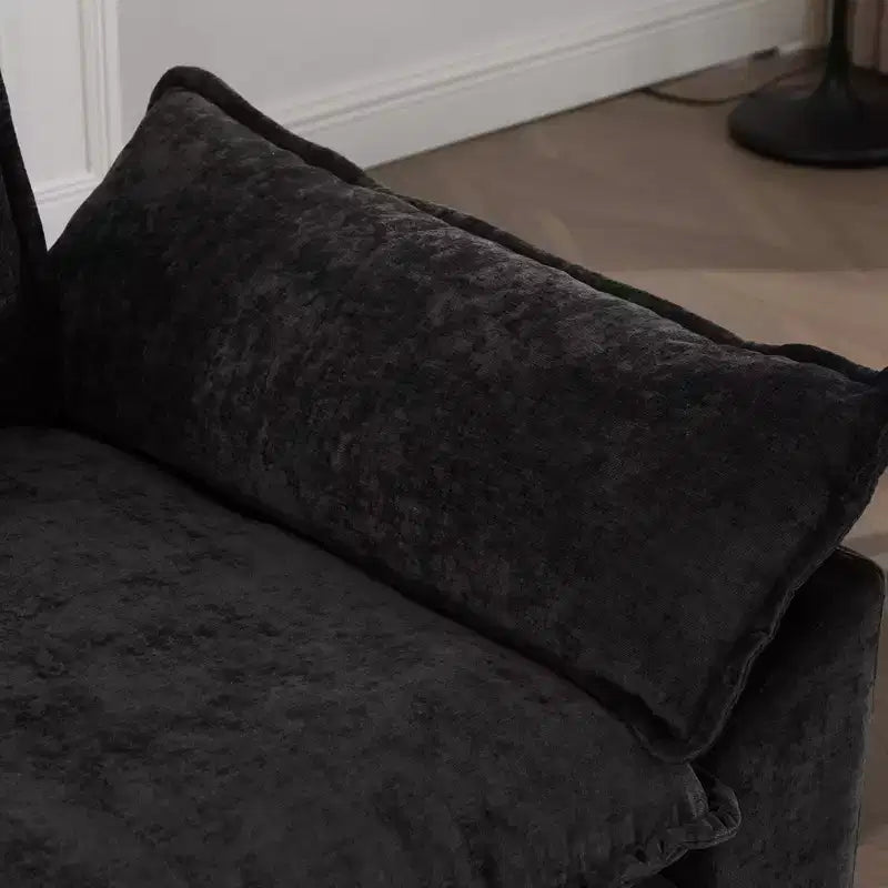 CLIHOME Cloud Sofa - Poltrona singola, divano componibile moderno, comodo cuscino imbottito a doppio strato, tessuto ciniglia traspirante