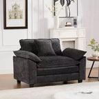 CLIHOME Cloud Sofa - Poltrona singola, divano componibile moderno, comodo cuscino imbottito a doppio strato, tessuto ciniglia traspirante