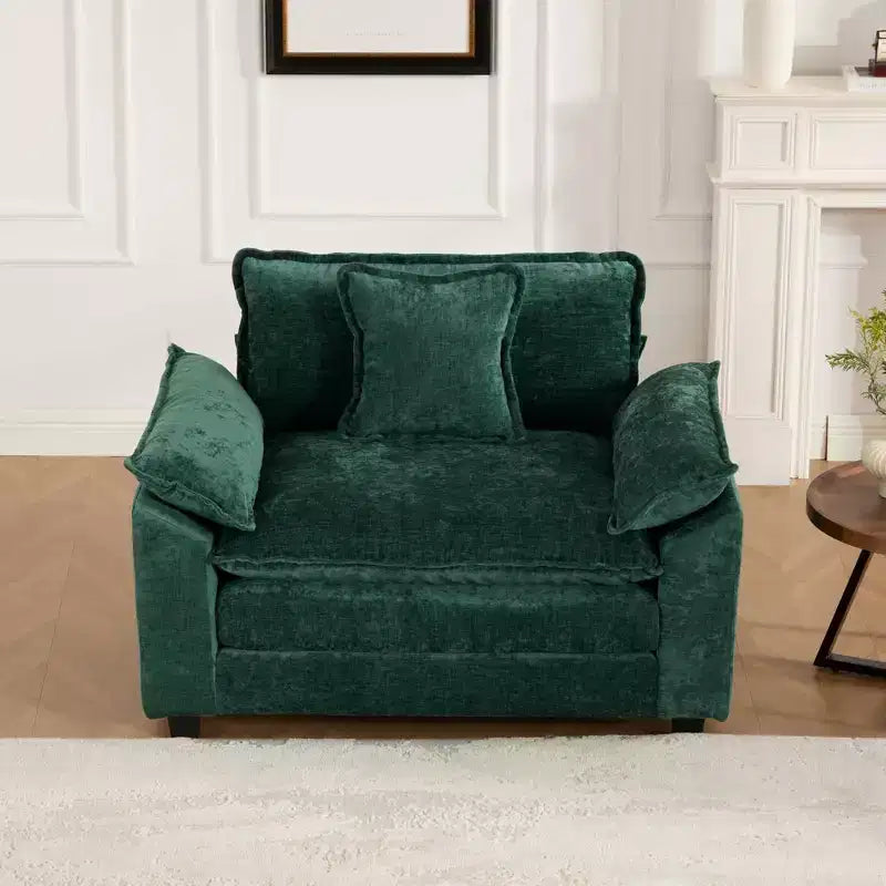 CLIHOME Cloud Sofa - Poltrona singola, divano componibile moderno, comodo cuscino imbottito a doppio strato, tessuto ciniglia traspirante