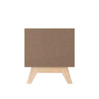 Homez 18.89 in. Tavolino rettangolare in legno bianco e rovere naturale con 2 cassetti
