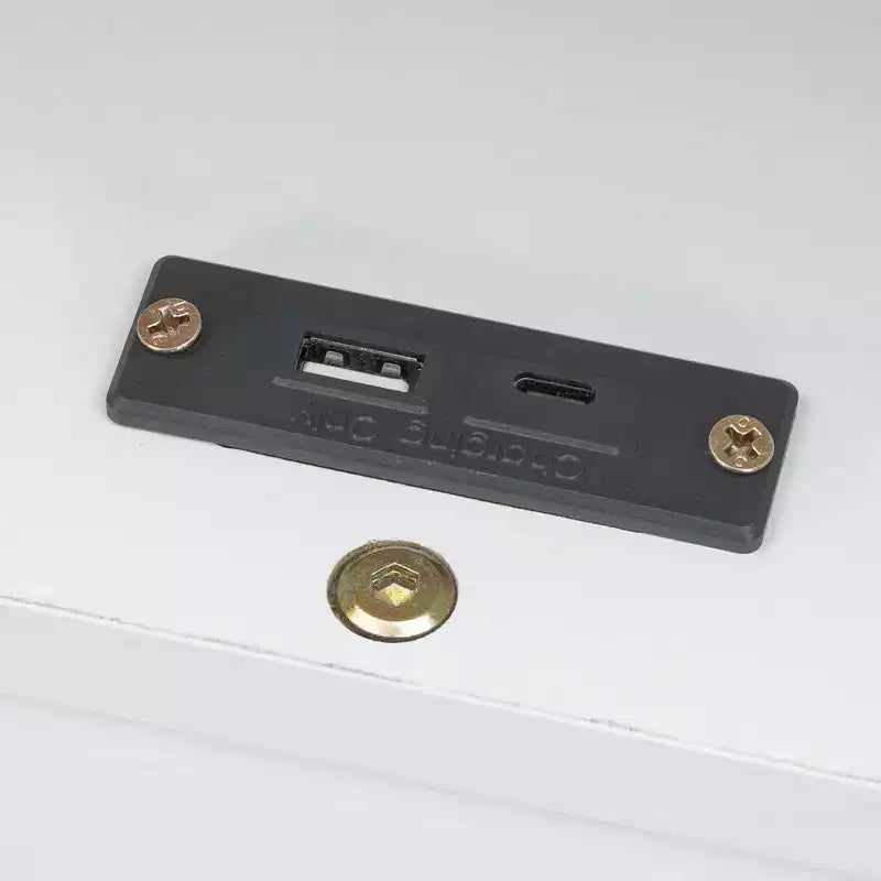 Letto a giorno in metallo singolo con testiera libreria, letto a giorno con letto estraibile e porte USB, letto a giorno Captain's con ripiani portaoggetti