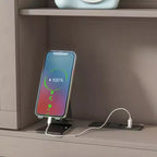 Letto a giorno in metallo singolo con testiera libreria, letto a giorno con letto estraibile e porte USB, letto a giorno Captain's con ripiani portaoggetti