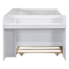 Letto a giorno in metallo singolo con testiera libreria, letto a giorno con letto estraibile e porte USB, letto a giorno Captain's con ripiani portaoggetti