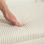 Panca Pouf Contenitore 47 Pollici, Poggiapiedi con Gambe, Panca Fondo Letto, Baule Contenitore in Velluto a Coste per Soggiorno